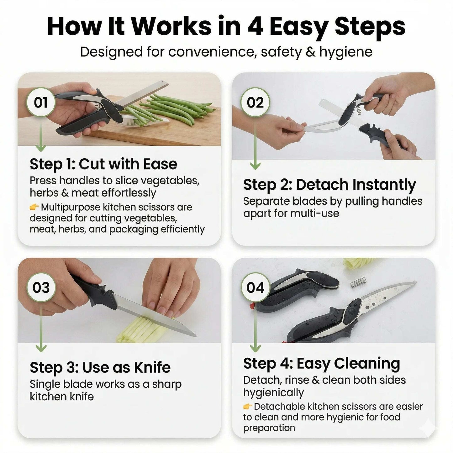 Stainless Chopper | Easy Pull Mechanism | Fast Effortless Chopping